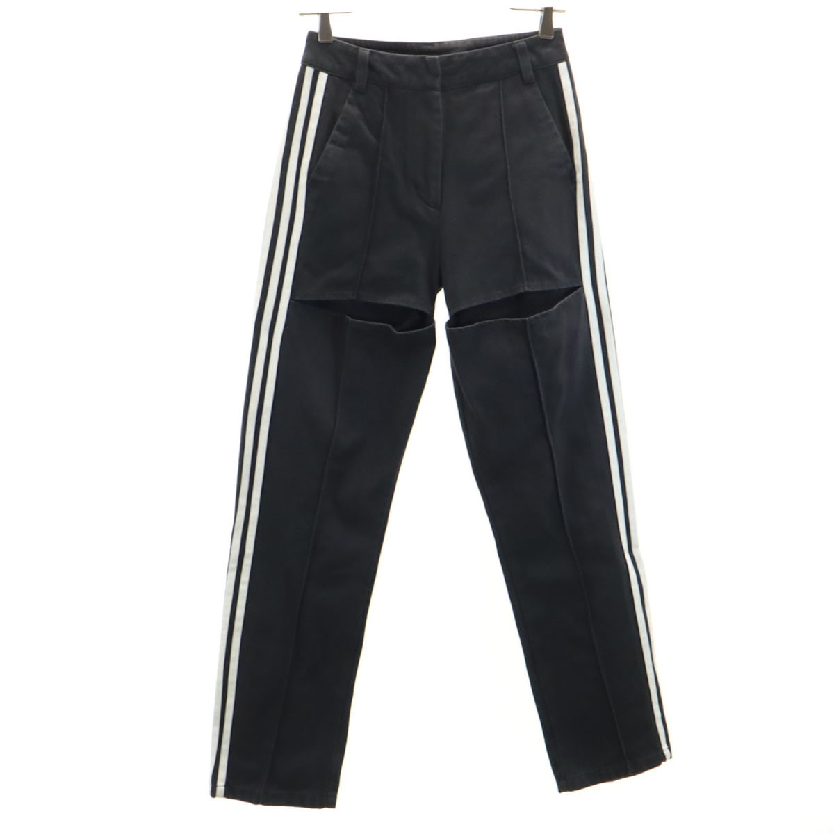 adidas Originals アディダスオリジナルス KSENIASCHNAIDER クセニアシュナイダー コラボ リプロセス スリット トラックパンツ S ブラック レディース 古着