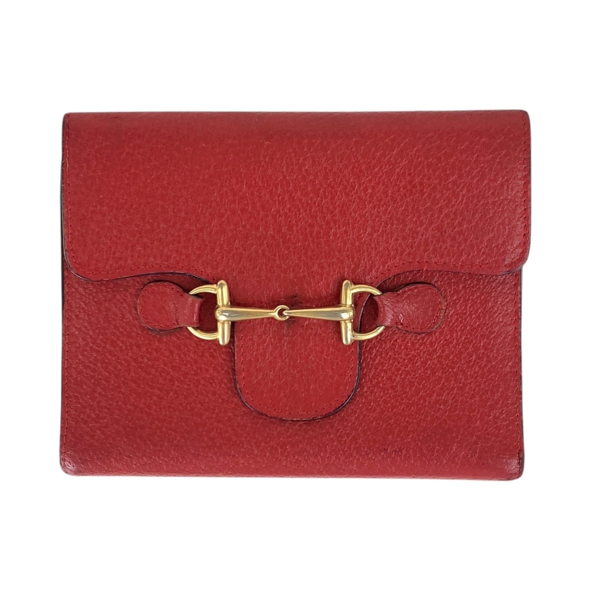 ヴィンテージ ホースビット レッド ゴールド金具 レザー 031 2778 0368 0 手帳カバー 男女兼用 レディース 502629