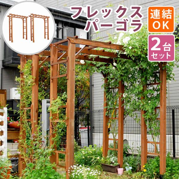 アーチ ガーデンアーチ パーゴラアーチ 藤棚 ふじ棚 ぶどう棚 葡萄棚 園芸棚 園芸 ガーデン 屋外 フラワー 庭 誘引 ガーデニング おしゃれ diy 2台 セット
