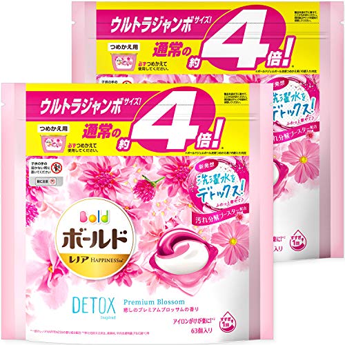ボールド 洗濯洗剤 ジェルボール 3D 癒しのプレミアムブロッサムの香り 詰め替え ウルトラジャンボサイズ 63個 × 2個 5,663円