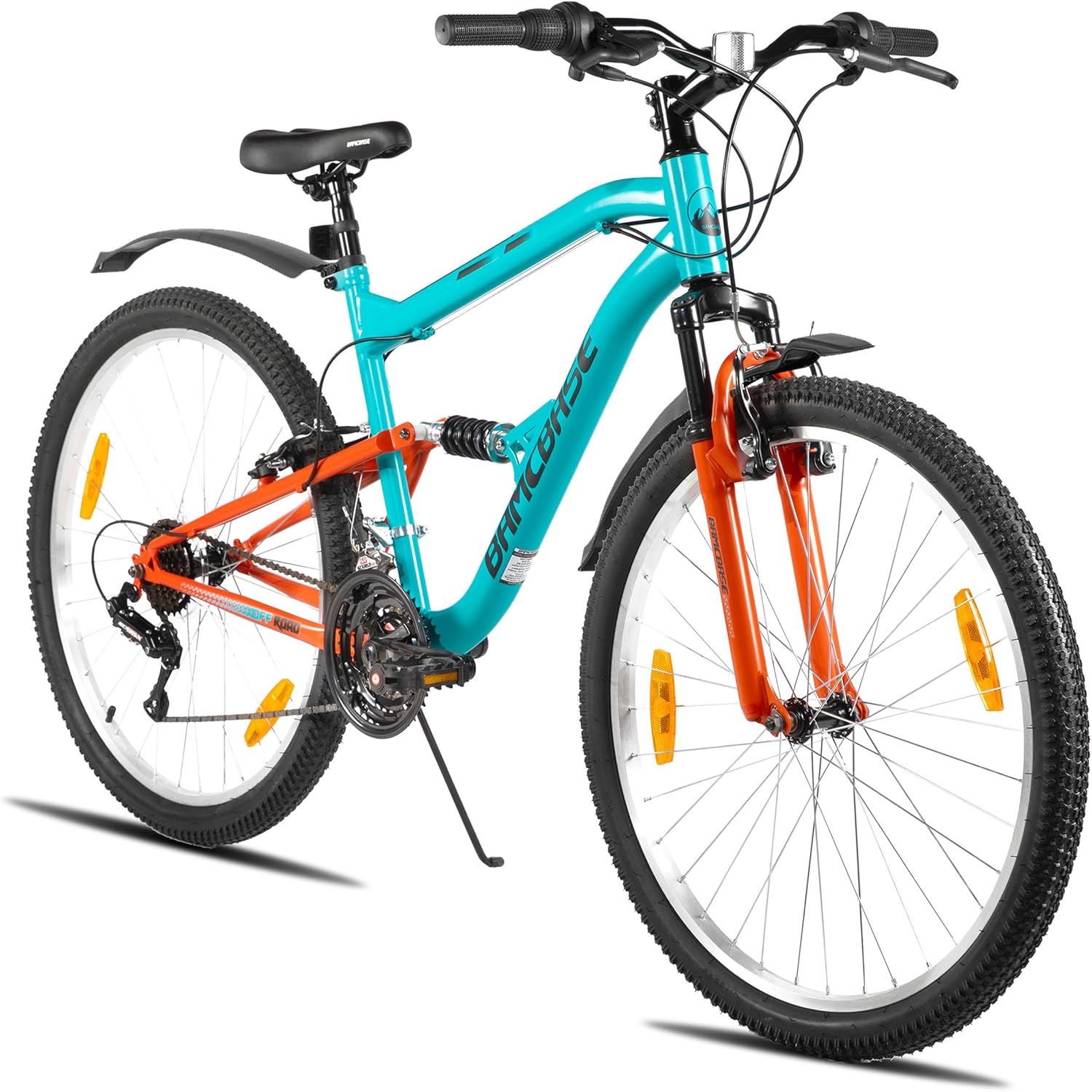 HH HILAND マウンテンバイク 26インチ 前後サスペンション 18段変速 Vブレーキ フルサス MTB自転車 ソフトテール ダウンヒル ユニセックス ブルー ブラック グリーン 通勤 通学
