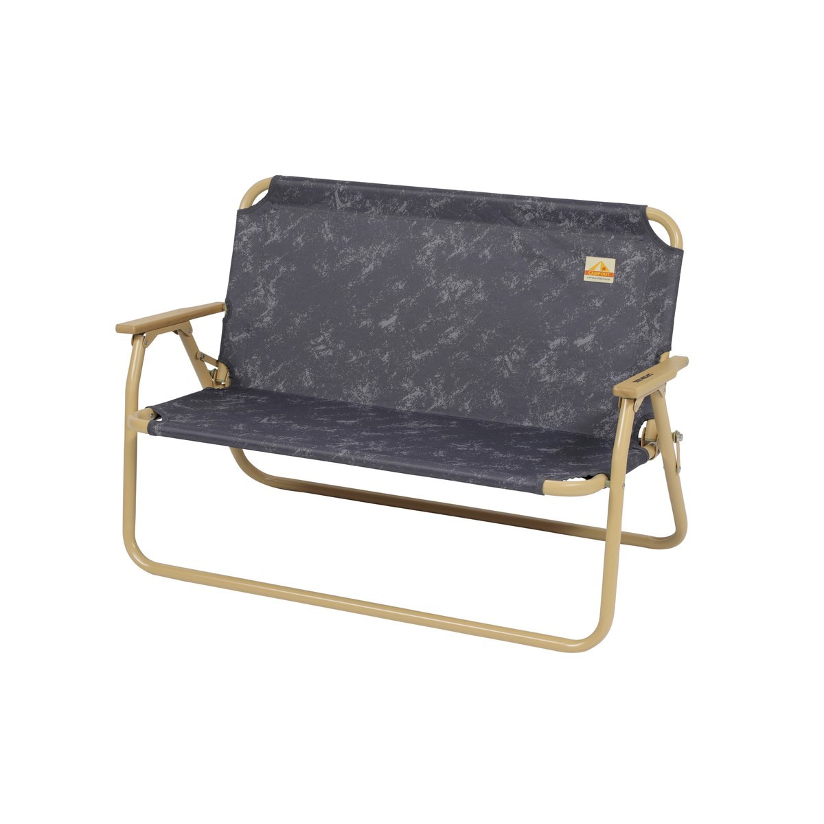 キャプテンスタッグ キャンプアウト アルミ背付きベンチ エイジンググレー×タン UC-1861 キャンプ アウトドア チェア ベンチ CAPTAIN STAG 10,686円