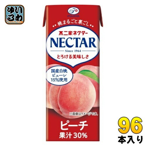 伊藤園 不二家 ネクターピーチ 200ml 紙パック 96本 (24本入×4 まとめ買い) 果汁飲料