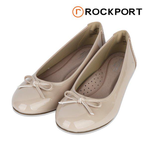 女性靴レーガンパンプスボウフラットシューズベージュM CI4876