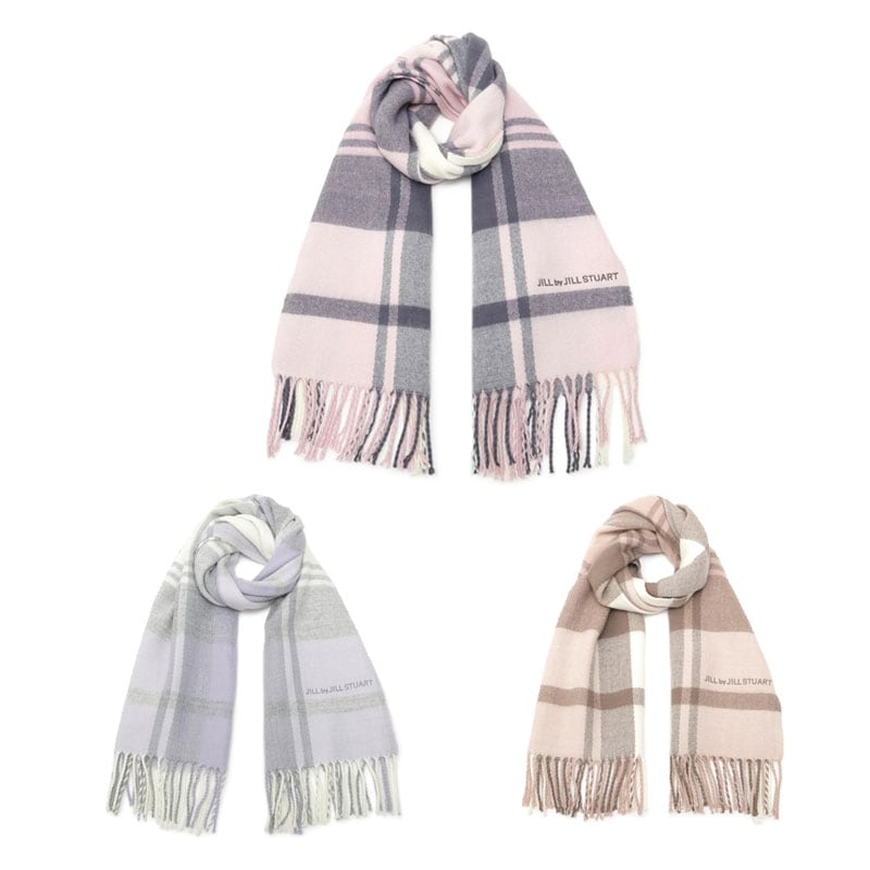 エンブロイダリーロゴチェックストール 1255298020 プレゼント おしゃれ 学生 社会人 祝 贈り物 ストール マフラー 娘 彼女