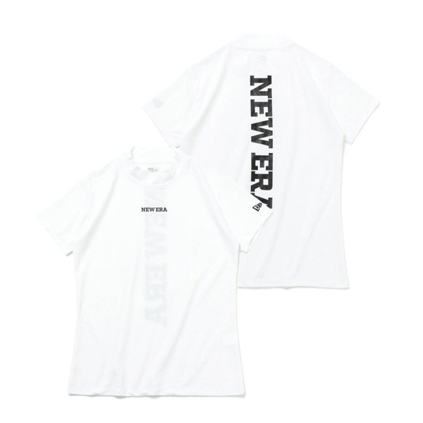 ニューエラ（NEW ERA） ゴルフ Womens 半袖 鹿の子 ミッドネック パフォーマンス Tシャツ VerticalLogo ホワイト 14108983 レディース