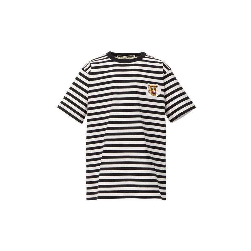 ONITSUKA TIGER KIDS キッズ刺繍パッチストライプTシャツ 2184A270_001 400035