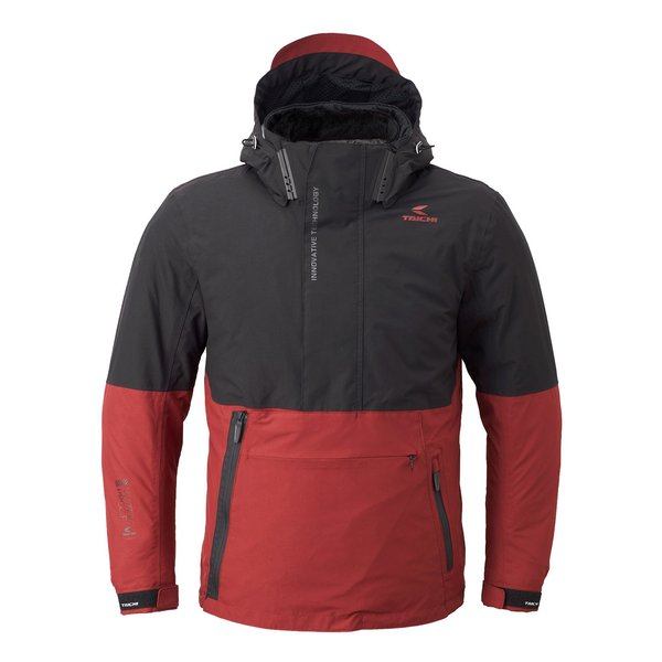 バイク用 モトレック オールシーズンパーカ ブラック/バーガンディ/XLサイズ RSJ733BK11XL