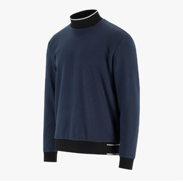 男性襟ポイント防風モックネックTシャツ 6K-75452-800_US