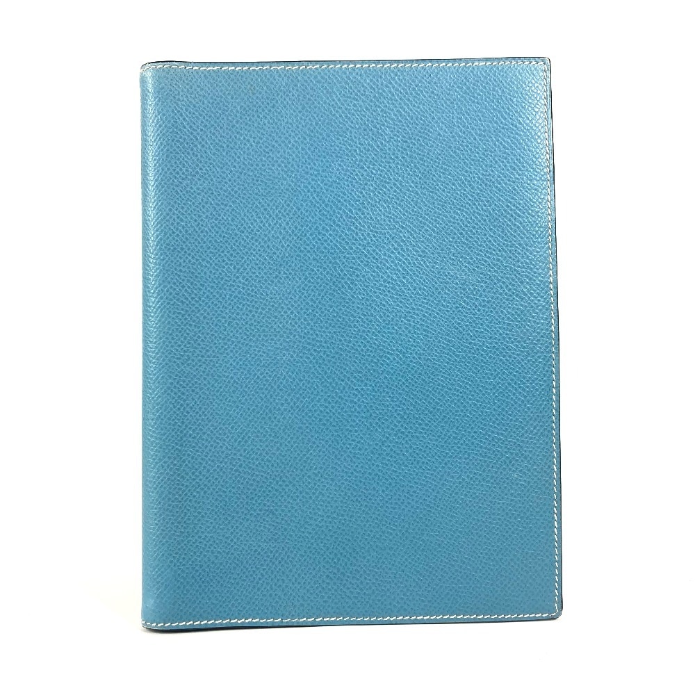 手帳カバー アジェンダ グローブトロッター システム手帳 ステーショナリー 2つ折り レザー ブルージーン ブルー