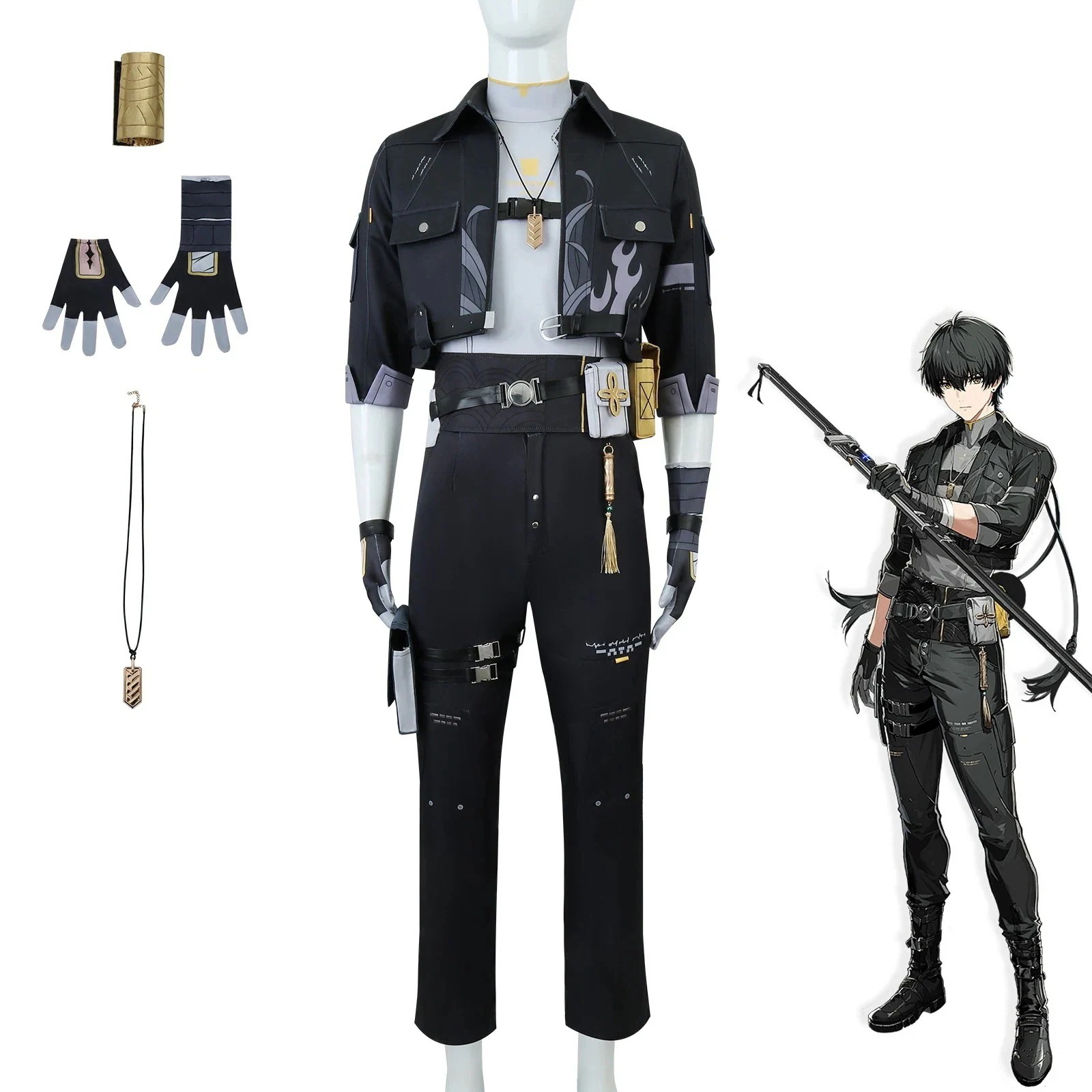 鳴潮cos服舞獅子少凌陽国男型漂泊者コスプレ衣装アニメコスプレ服