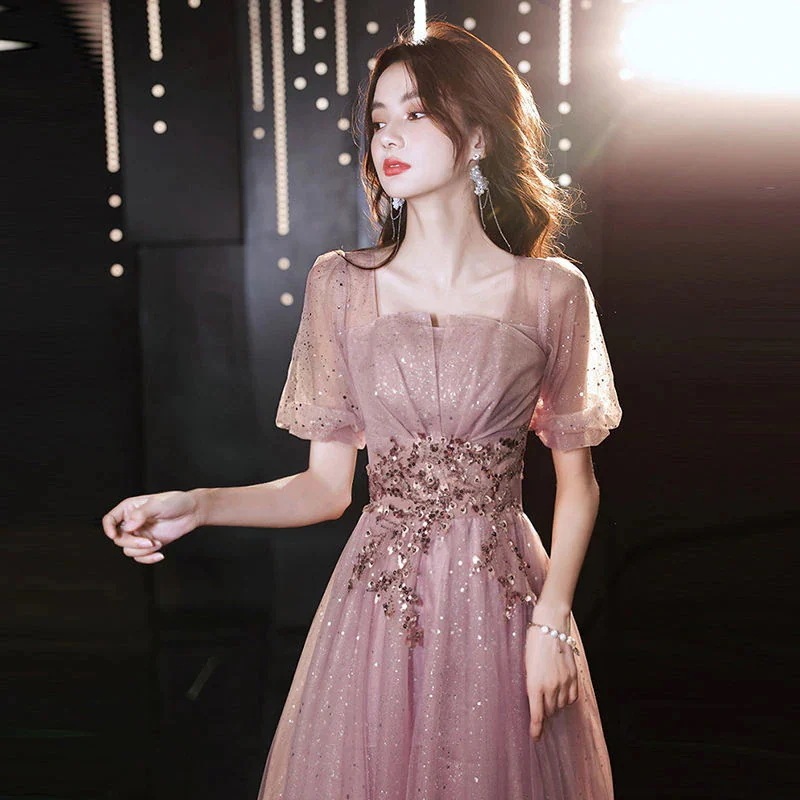 女性用イブニングドレス2024誕生日パーティー気質とホストドレス