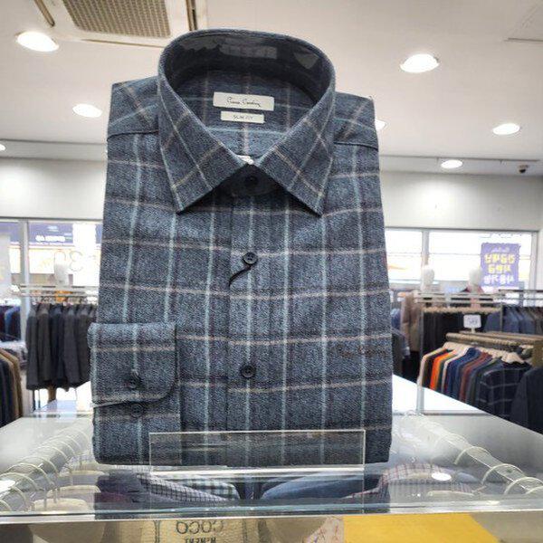 メランジウォンドゥポイントチェックスリムフィットドレスシャツPLDS4958_KG