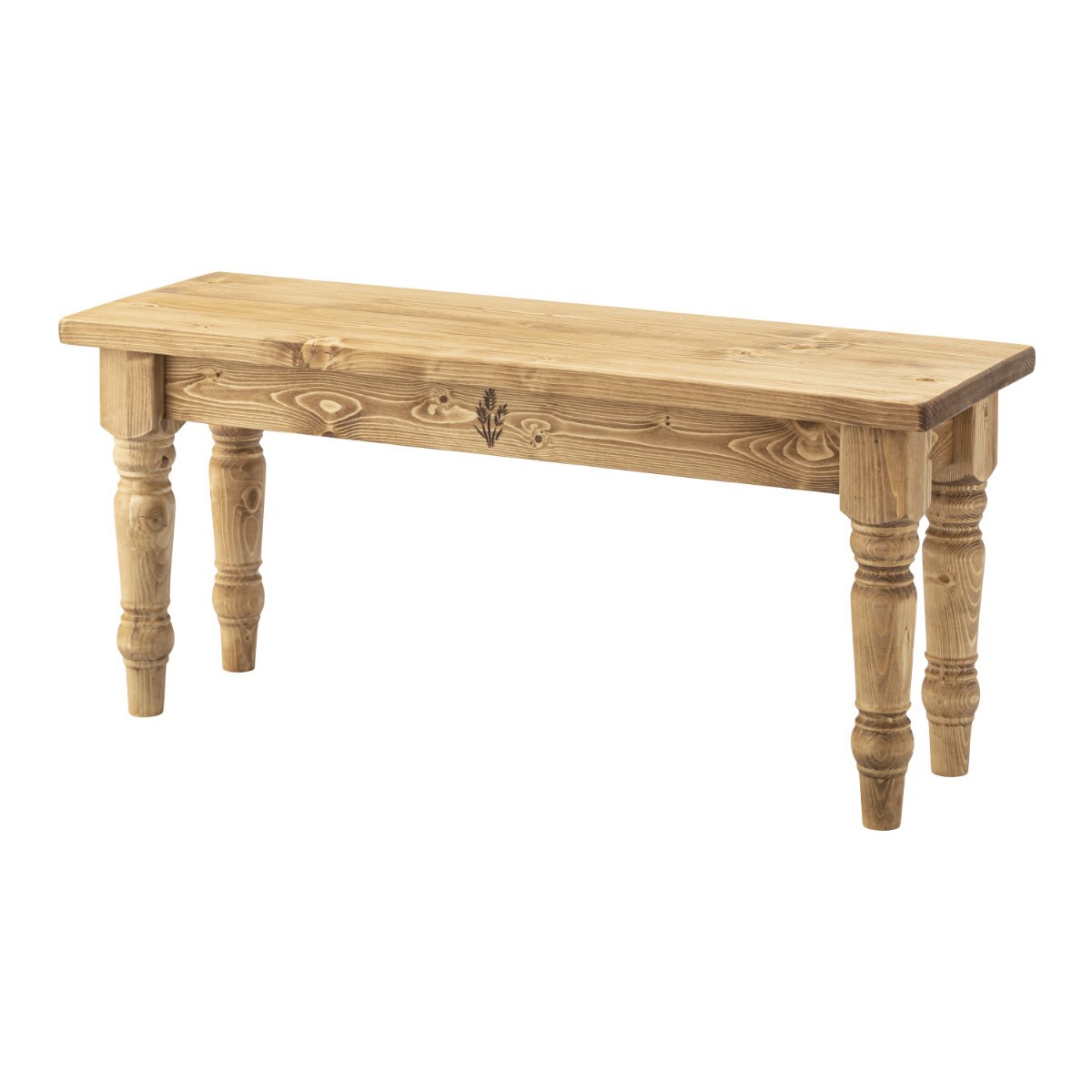 ベンチ 幅96cm 木製 アンティーク調 ダイニングチェア イス ナチュラル カントリー調 重厚感 背もたれなし 15,285円