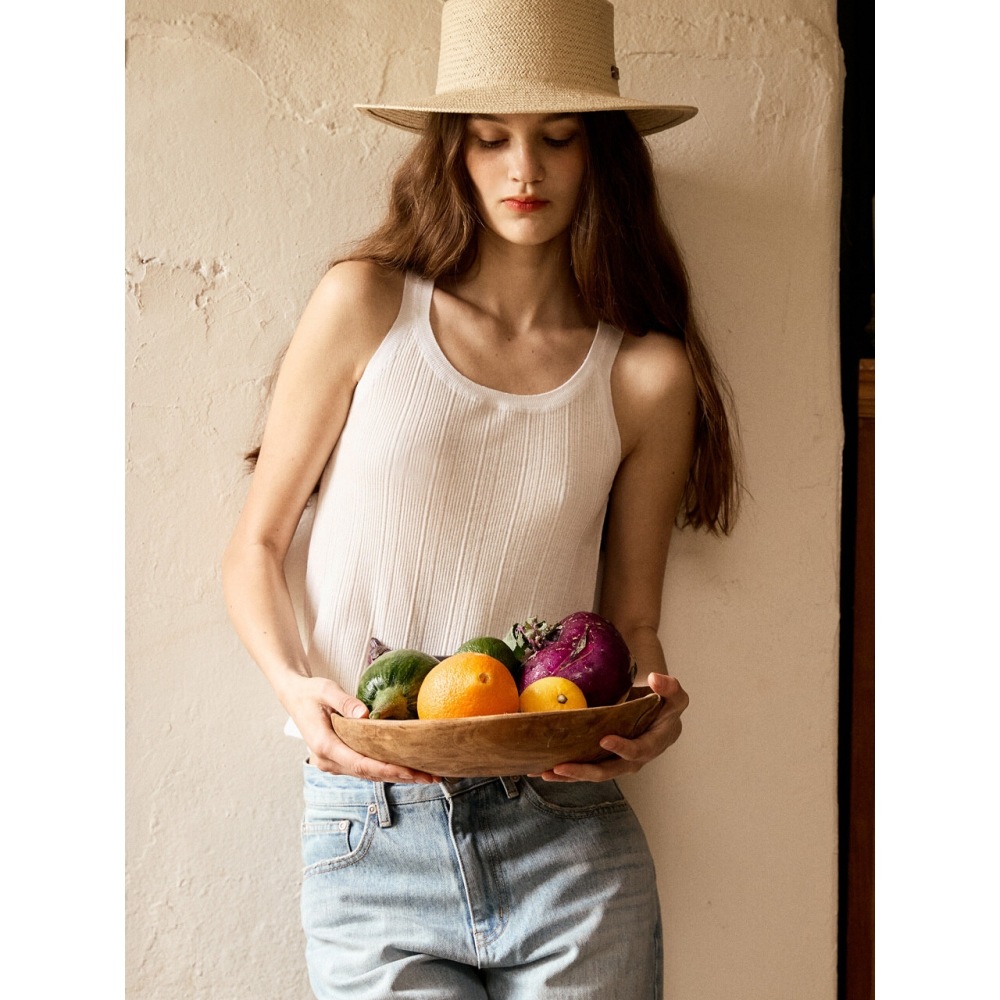 ル・アボンヌニットノースリーブホワイト