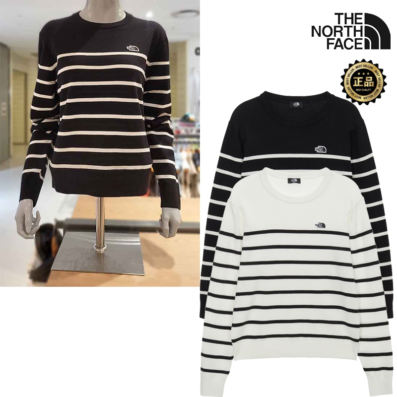 NT7AR90 WS BORGA STRIPE SWEATER レディース ニット ボーダー 韓国ファッション きれいめ カジュアル デニム パンツ スカート ジャケット レイヤード コーデ提案