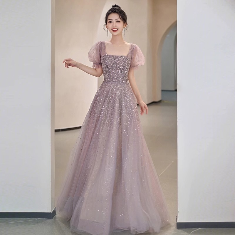 芸術試験イブニングドレス女性宴会用ハイエンドスパンコールドレスホスト用 5,395円
