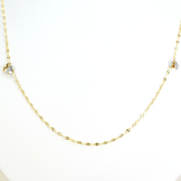 K18 18金 YG イエローゴールドWG ネックレス 約69cm ジュエリー 中古