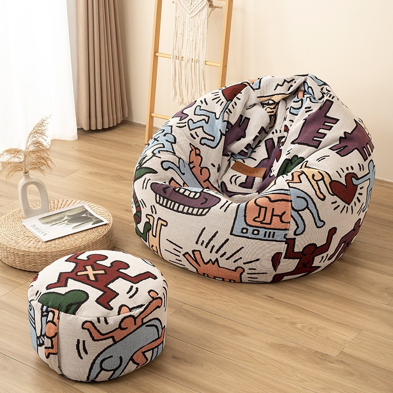 アートスタイルスポンジエップレイジービーンバッグソファソファシングルパーソンベッドルームバルコニーリビングルームフロア 26,639円