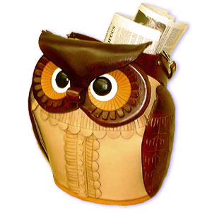 ふくろう マガジンラック レザー/本革 VANCA/バンカクラフト