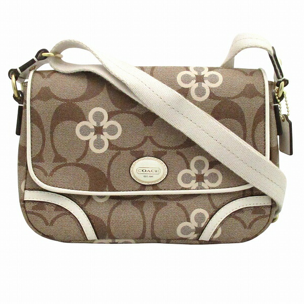 コーチ シグネチャー クローバー F48364 バッグ ショルダーバッグ レディース 【中古】