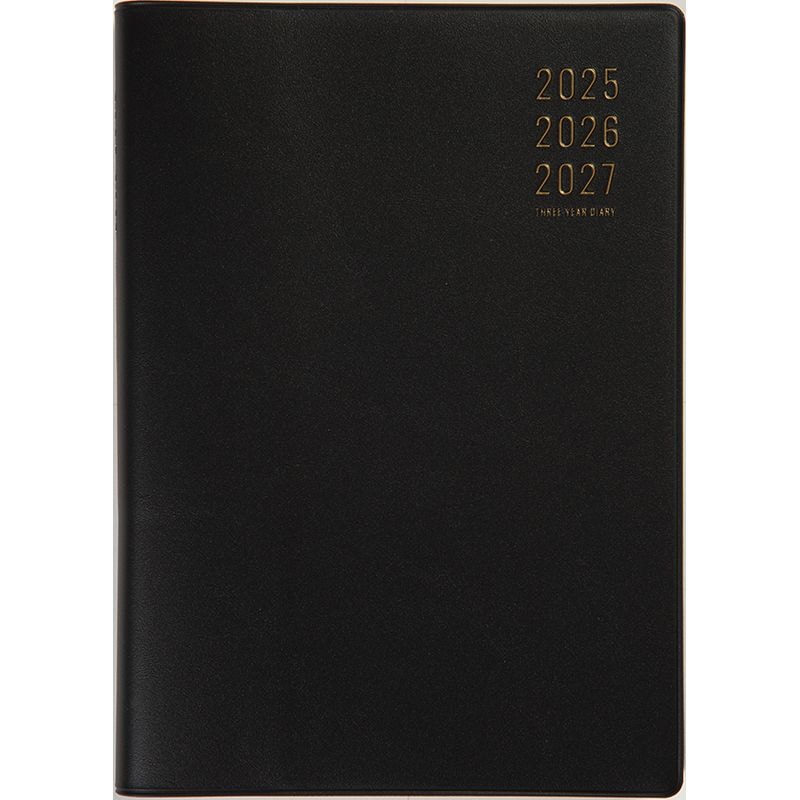 （まとめ買い）高橋書店 2025年版1月始まり No.84 3年卓上ニューダイアリー A5判 黒 [x3]