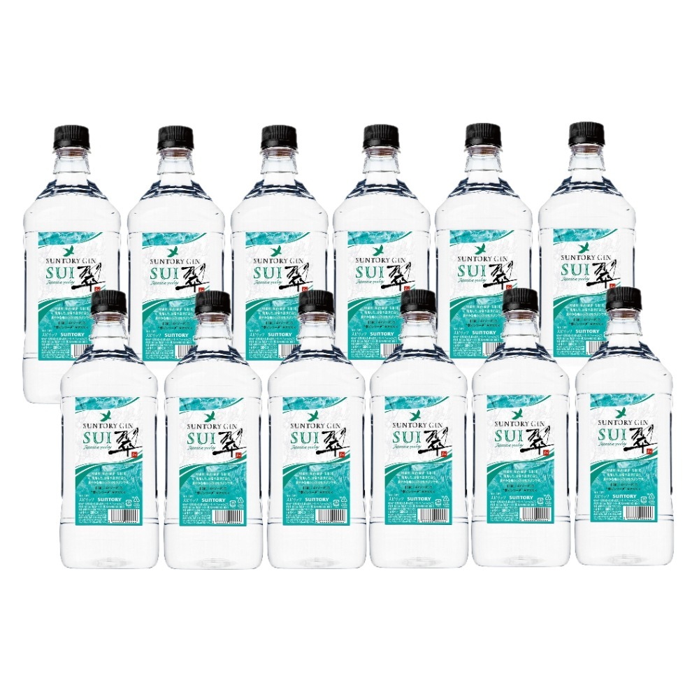 サントリー ジャパニーズジン 翠 SUI 40度 1800ml 1.8L12本【北海道東北四国九州沖縄県は必ず送料がかかります】