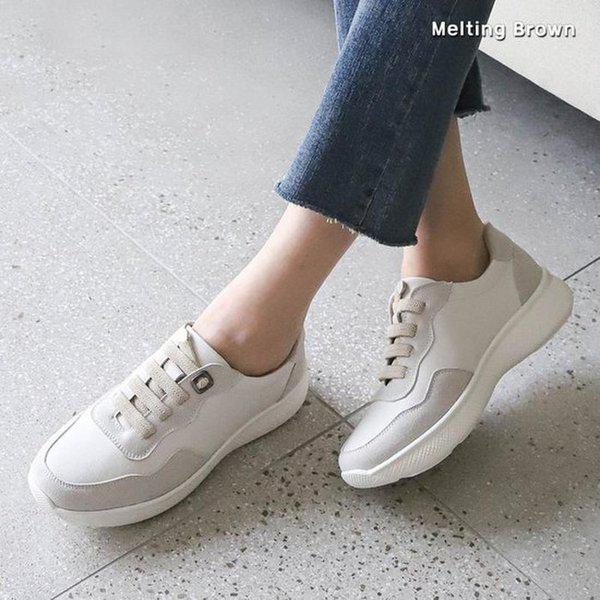 女性牛革スニーカー SS55