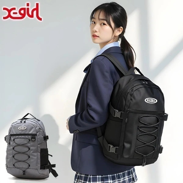 レディース 大容量 通学 通勤 旅行 軽量 軽い PC収納 A4 B4 30L OVAL LOGO BUNGEE CORD BACKPACK 105251053006