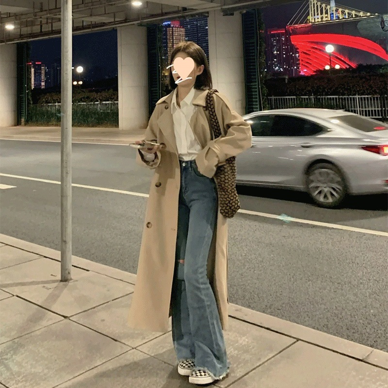 今年人気の春と秋の女性用ウインドブレーカーコート新しいスタイルSMLゆったりとしたカジュアルフォレストコート