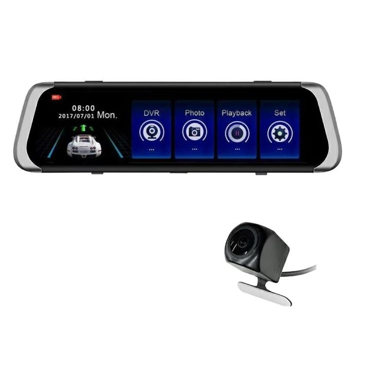 10インチフルスクリーン タッチパネル ルームミラー ドラレコ あおり運転 バックカメラ付 前後カメラ同時録画 フルHD 衝突感応 全画面確認 広角170 RMDF800