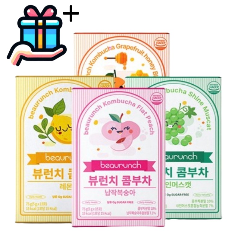 【セット】 コンブチャ 4種セット 合計60包 /ダイエット/低カロリー /コンブチャクレンズ/コンブ茶/乳酸菌/レモン, グレープフルーツハニーブラックティー, シャインマスカット, 桃