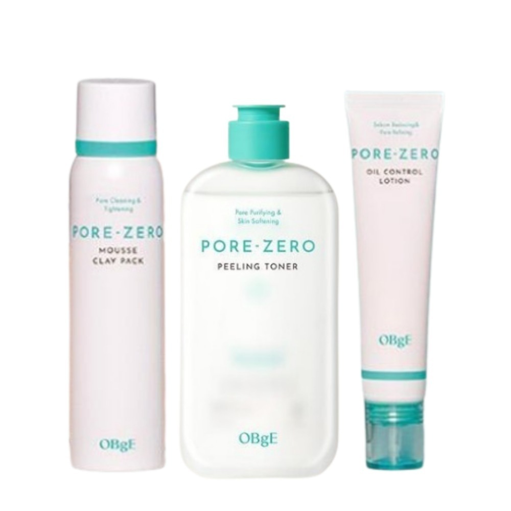 ポアゼロ ピーリングトナー 310ml + フォアゼロ オイルコントロールローション 70ml + フォアゼロ ムース クレイパック 100ml