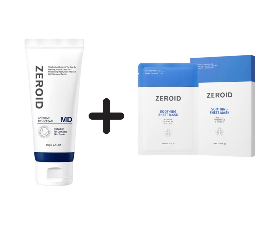 【SET】インテンシブ リッチクリーム エムディ MD 80g + スージングシート マスクパック 5枚