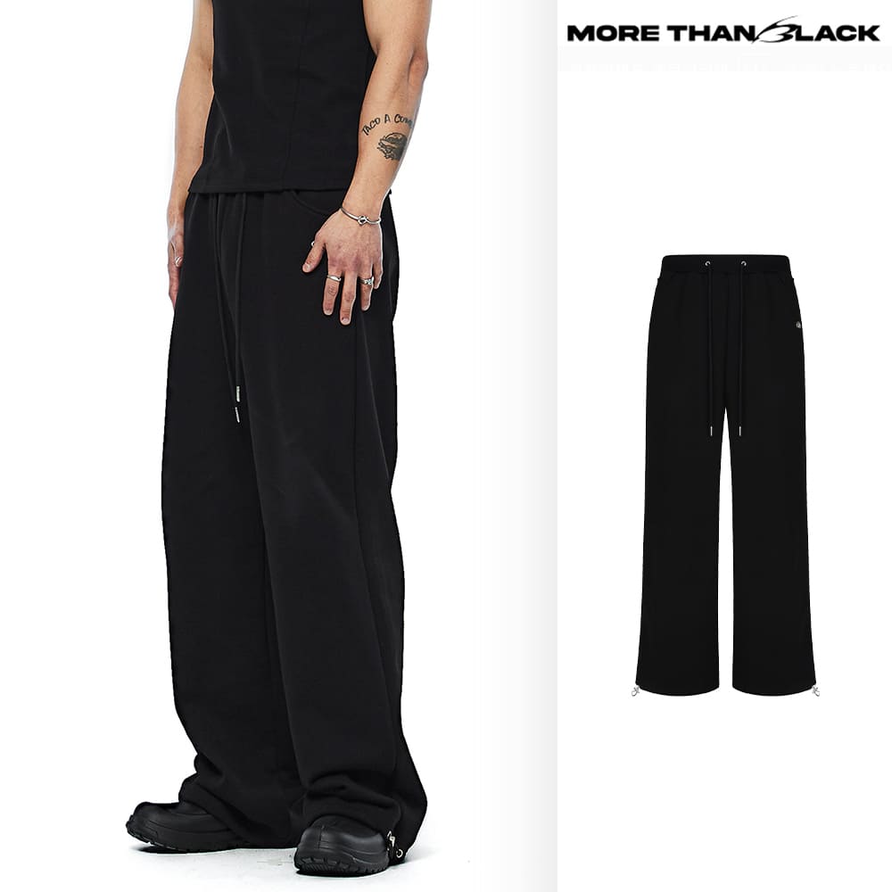 [MORE THAN BLACK] LOGO SWEAT PANTS