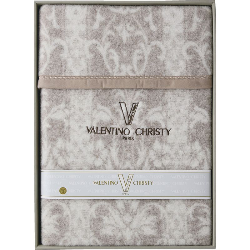 ヴァレンティノ/クリスティー ジャカード織ウール毛布（毛羽部分）