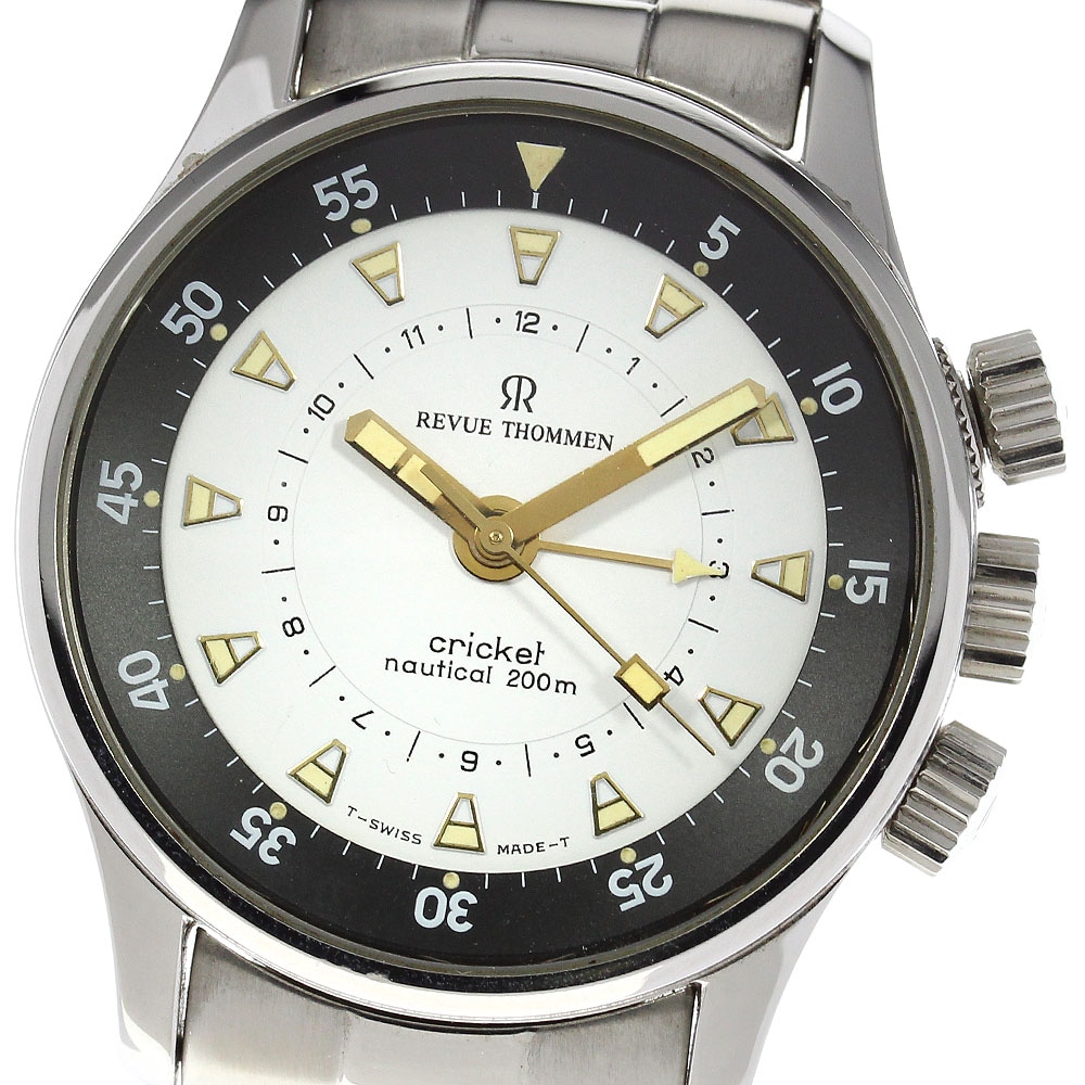 訳あり レビュートーメン REVUE THOMMEN 7910001 クリケット ノーティカル 2400本限定 手巻き メンズ 箱付き_815676【中古】