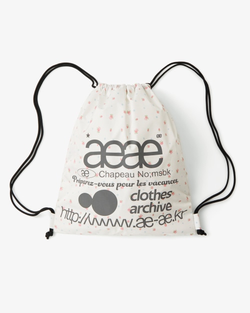 【AEAE】 WEB LOGO FLOWER GYM SACK [WHITE] リュック 正規品