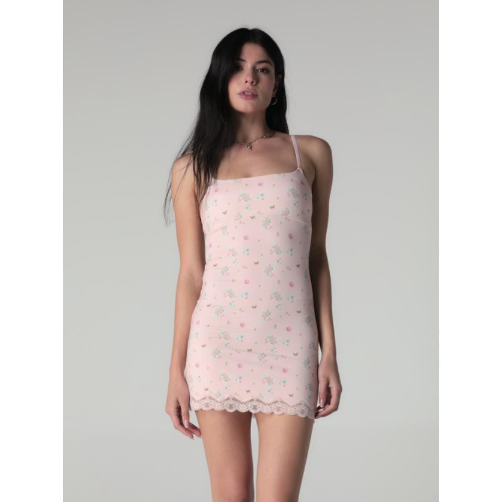 GLOWNY HEART LACE CAMI DRESS PINK BOUQUET GY25LWOP005PK