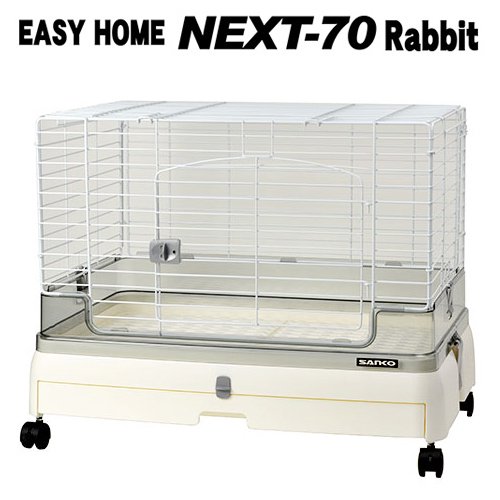 うさぎケージ　三晃商会　イージーホーム　ネクスト７０　ラビット　ホワイト（７１X５０．５X５６ｃｍ）　うさぎ　ケージ　ガードパネル付き　け　ＣＲＣ50―20―33―15―00