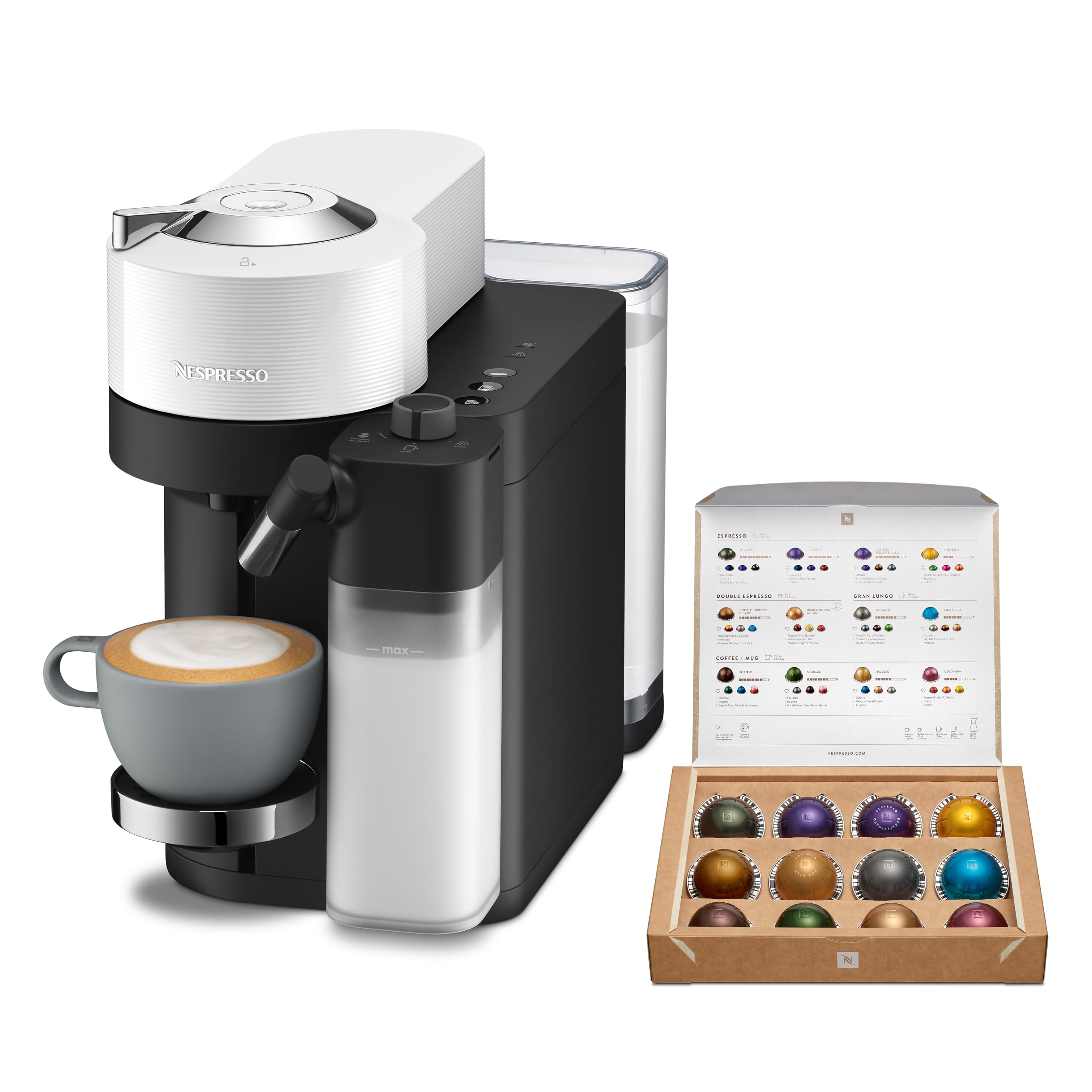 ネスプレッソ VERTUO カプセル式コーヒーメーカー ヴァーチュオ ラティシマ マットホワイト アンド グロッシー GDV5-WH-W