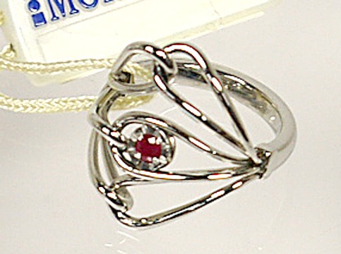 1713-#14ANELLO 1PONT RUBY RING
