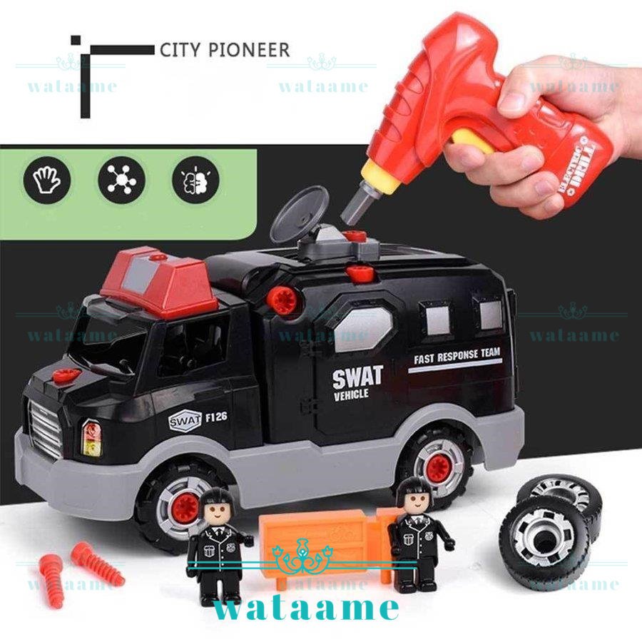 【はこぽす対応商品】 組み立ておもちゃ 男の 想像力と実践力を養います 知育玩具教育玩具 模型 警察の車 車セット DIY その他