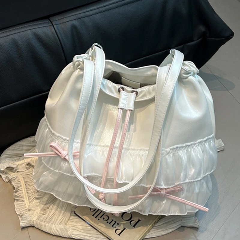 【超お得1つ買うと10個もらえる】メガ割ナップサック バレエ スカート マルチ バッグ レディース 新作 大容量 夏 クロスボディ ショルダーバッグ バックパックへ