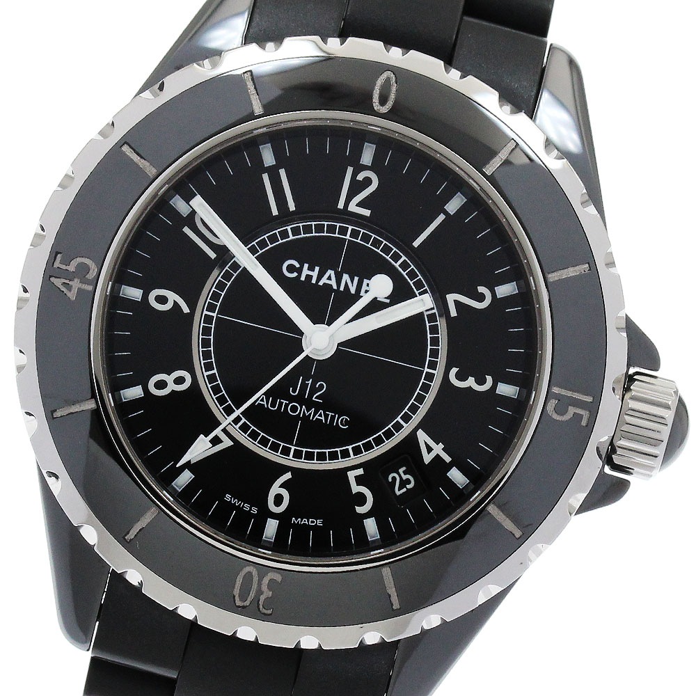 シャネル CHANEL H0684 J12 黒セラミック 38MM 自動巻き メンズ 良品 保証書付き_892178【中古】