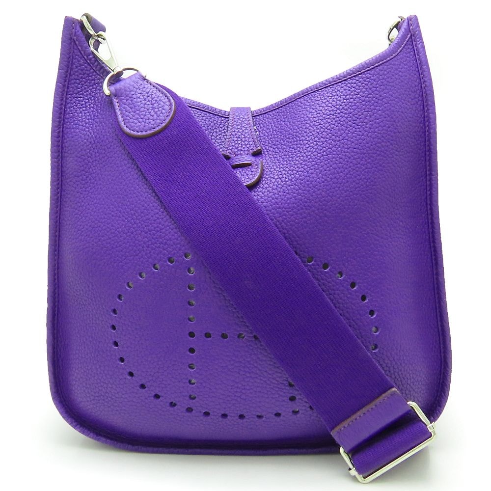 エヴリンPM3 エブリン ショルダーバッグ N刻印 2010年 トリヨンクレマンス パープル/352597【中古】