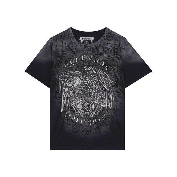 PREMIUMシングルヴィンテージ イーグルアートワーク 半袖Tシャツ252TS394-19_IC