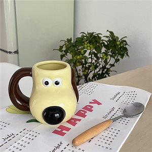 ニッチ デザイン マスター犬セラミック マグカップ朝食カップ ジュース カップ ミルク カップ漫画コーヒー カップ
