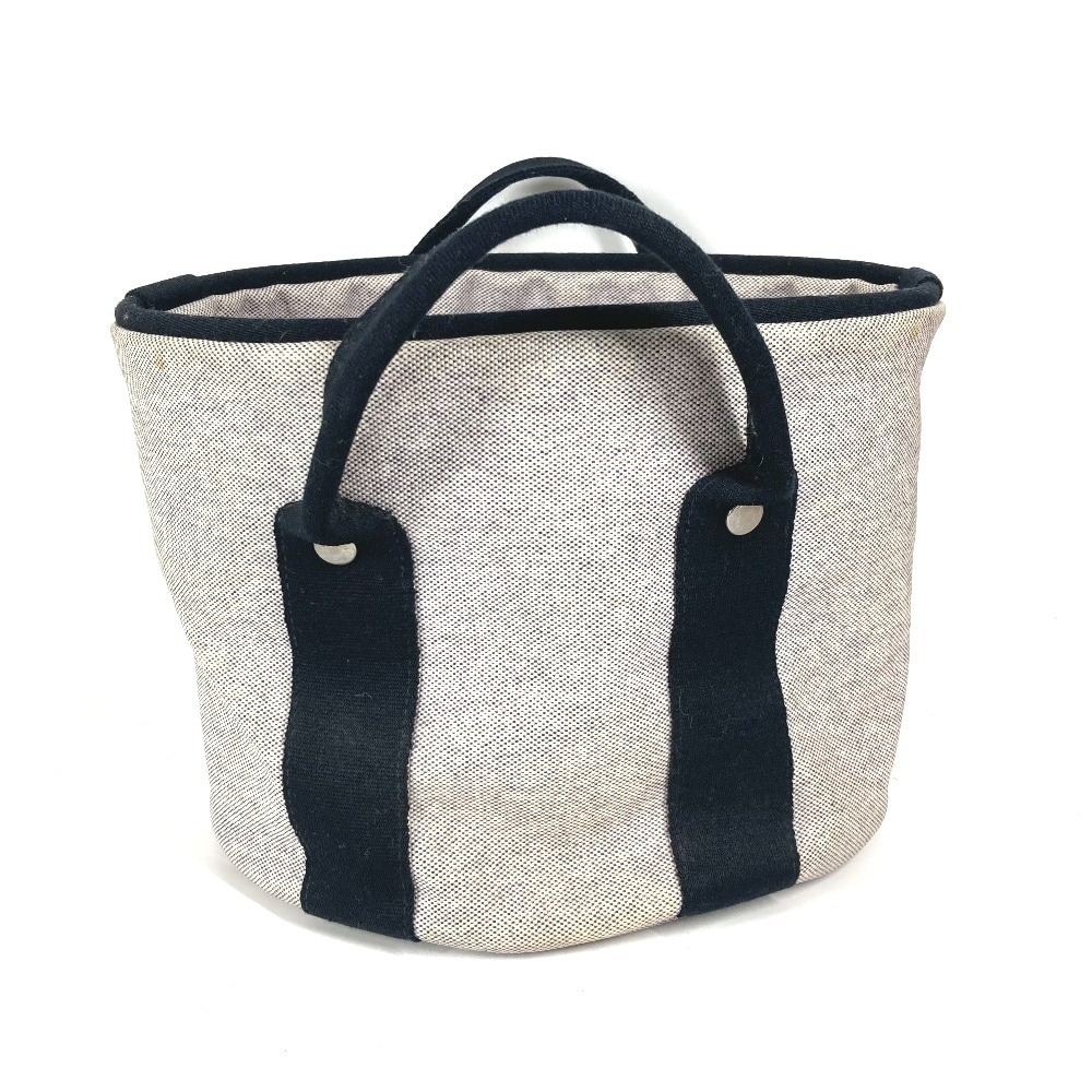 ハンドバッグ ビシェット カバン バスケット バケツ ばけつ インテリア コーティングキャンバス ブラック