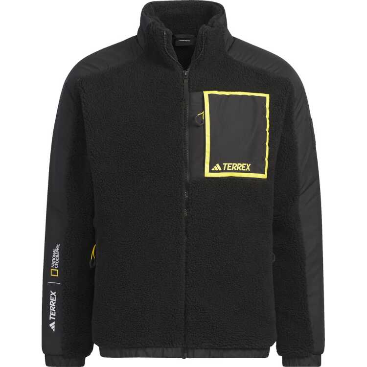 ナショナルジオグラフィック ハイパイル フリースジャケット（メンズ） L ブラック #HAR37-IL8982